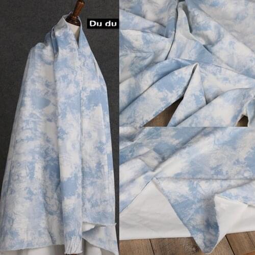 50*150cm Clouds dyed Clothing Fabric Cowboy cloth dyed one - sided pattern coats trousers Fabric DIY