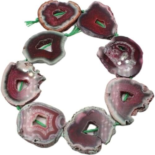 APDGG 16" 35x45mm-40x50mm Red Agate Rough Geode Druzy Freeform Slab Nugget Gems Stone Loose Beads Jewelry DIY