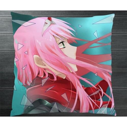 Anime Darling in the Franxx 02 Zero Two Pillowcases Manga Two Sides Pillow Cushion Case Cover Cosplay Gift New P01