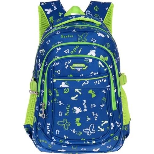 Cartoon print Kids Backpack School Bag Nylon Shoulder Bags For Teenagers Girl Primary School Students Rucksack Grade 3-5 Mochila