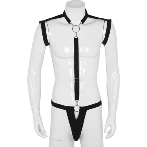 Men Male Bondage Rope Men Adult Sexy Erotic Body Bondage Harness Belt Bodysuit Open Hole Penis Ring Crotchless Thong Underwear