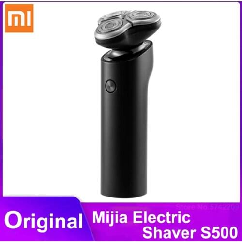 Xiaomi Mijia Electric Shaver S500 Portable Flex Razor 3 Head Dry Wet Shaving Washable beard trimmer intelligent low noise Shaver