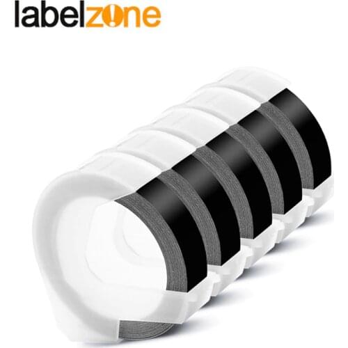Labelzone 9MM 6MM mixd color 3D embossed tape for Dymo printing label machine PVC label Dymo tape for Motex E101, CIDY C101