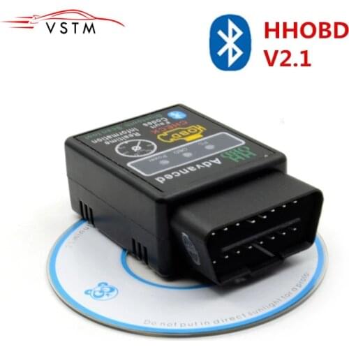 HHOBD Advanced ELM327 Bluetooth OBD2 HH OBD V2.1 Check Fault Code Erase Trouble Code Scanner for Car Diagnostic Tool