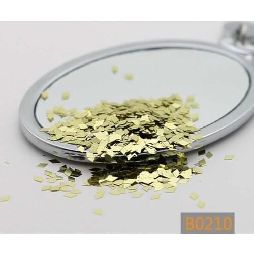 Hot sell Charming sexy sequins glittering diamond nail decoration 3D LEI piece sequins light Olive green bagged B0210