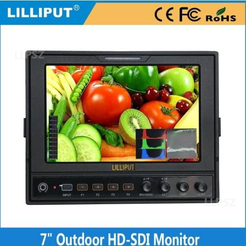 Lilliput 662/S 7 Inch IPS Full HD 1280x800 SDI Camera Monitor Metal housing with SDI and HDMI Signal Converter Functions