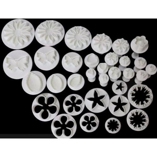 50sets/1650pcs DIY 3D Plunger 33pcs/set Fondant Cake Mold Decorating Tools Kitchen Baking Kit Sugarcraft Making Cookie Mould