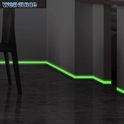 Wall paper Luminous band baseboard 1m 3m 5m living room bedroom Eco-friendly home decoration in the dark DIY Strip wall Stickers