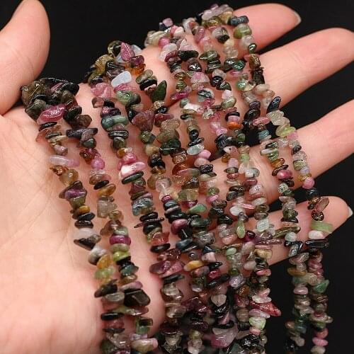 New Style Natural Stone Beads Irregular Gravel Beads Tourmaline Bead For Jewelry Making DIY Necklace Bracelet Accessory