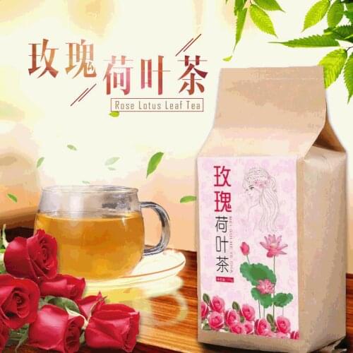 New Tea Rose Lotus Leaf Tea Tea bag Rose Camellia Herb Tea Health Care Tea 120g Boxed Mail