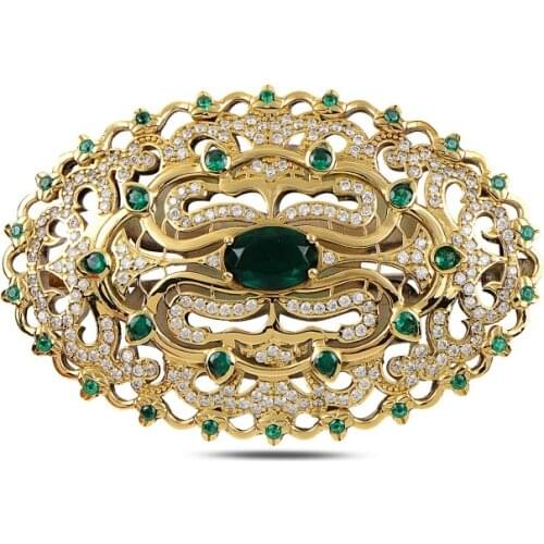 Silverlina Silver Zircon Stone Authentic Brooch