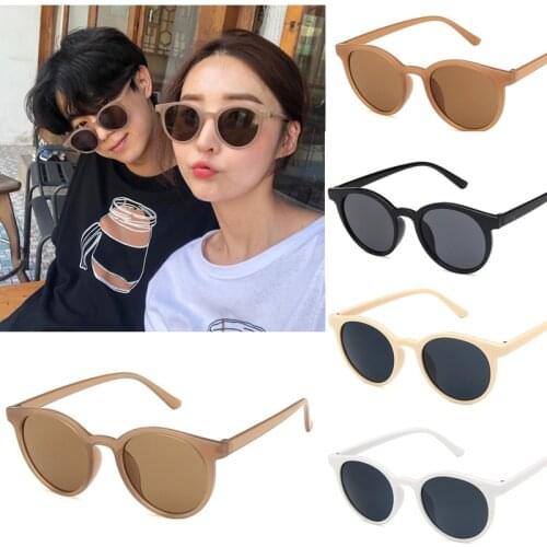 Retro Small Round Frame Women Sunglasses Milk Tea Color Protection Eye Small Sun Glasses Ladies Shopping Sunglass UV400