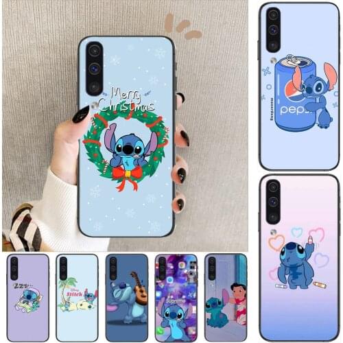 Stitch Phone cover hull For SamSung Galaxy S8 S9 S10E S20 S21 S5 S30 Plus S20 fe 5G Lite Ultra black soft case