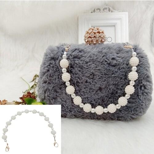 Bag Handle Imitation Pearls Clutch Bag Strap Purse Bags Belt Wallet Belt Wrist Bags Chain Evening Bag Chain Handbag Accessories