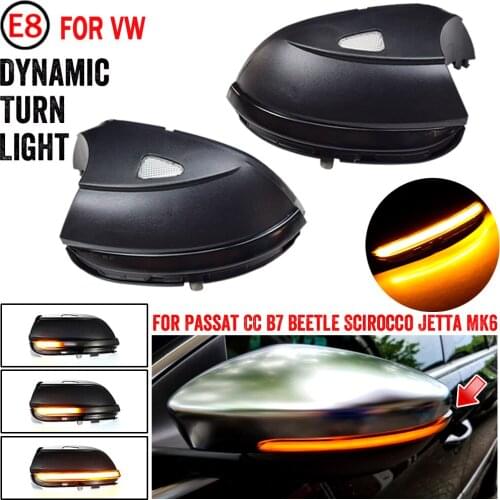 For Volkswagen VW Passat B7 2011-2015 Rearview Mirror Blinker Indicator LED Dynamic Turn Signal Light