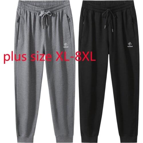 New Arrival Fashion Super Large Spring And Autumn Knitted Pants Elastic Waist Full Length Plus Size XL 2XL 3XL 4XL 5XL 6XL7XL8XL