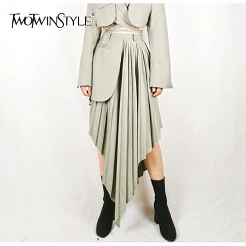 TWOTWINSTYLE High Waist Skirts For Women