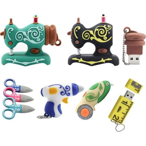 TEXT ME cartoon Beautiful creative Sewing machine model usb2.0 4GB 8GB 16GB 32GB 64GB pen drive USB Flash Drive Pendrive