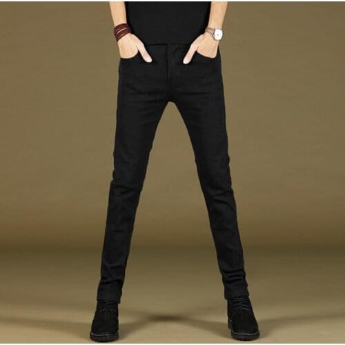 Spring And Autumn 2020 New Popular Logo Comfortable Jeans Men Stretch Jeans Fashion Tight Slim Trousers