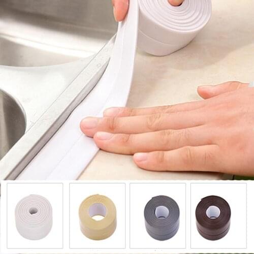 Waterproof PVC Self Adhesive Caulking Sealing Tape for Kitchen Sink Toilet Bathroom Shower Bathtub