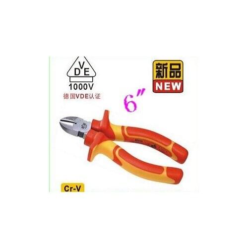 BESTIR taiwan made Cr-V steel VDE 6" 1000v insulated Heavy Duty Diagonal Cutting Plier hand tool NO.10291 freeshipping wholesale