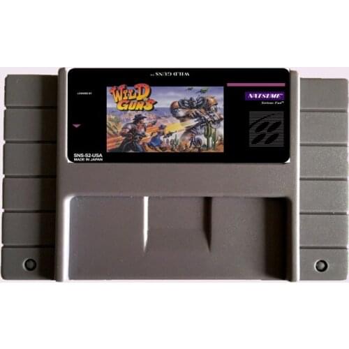 High Quality 16 Bit Wild Guns NTSC Big Gray Game Card For USA Version Game Player