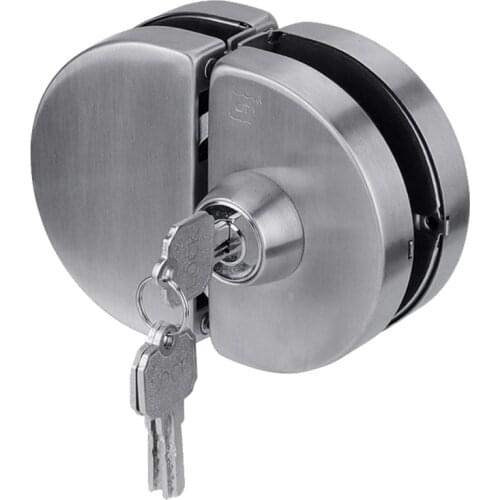 Glass Door Lock Stainless Steel Double Bolts Swing Push Sliding Access Control Frameless Single Door and Door Catch