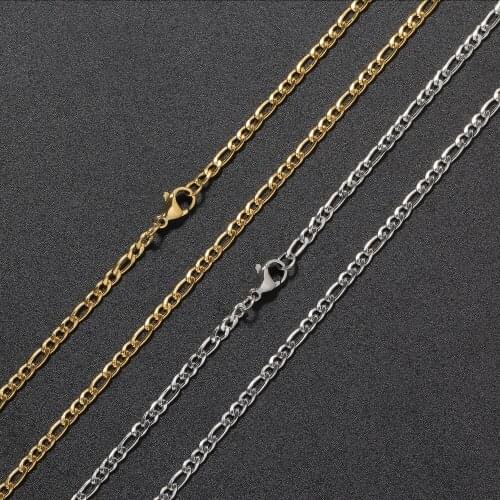 Fashion 3mm Hip Hop Stainless steel Rope Chain 16”18" 20" 22" 24" Gold Silver Color Hip hop Necklace Jewelry For Women SC010