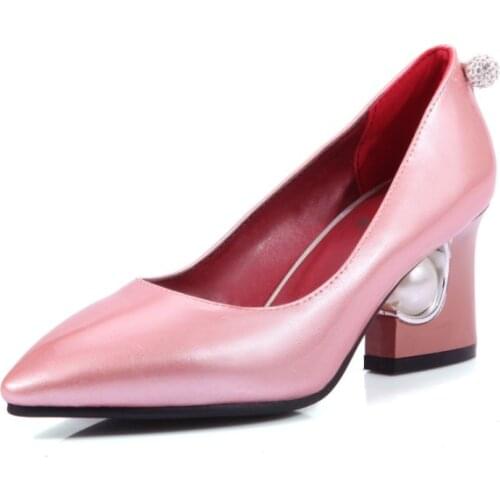 Big Size 11 12 13 14 15 16 17 ladies high heels women shoes woman pumps Shallow pointed high-heeled pearl single shoe woman