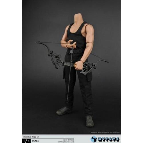 1/6 Male Black Vest Combat Pants Clothes Costume Soldier Action Figure Clothes For 12" Tough Guy Action Figure Body
