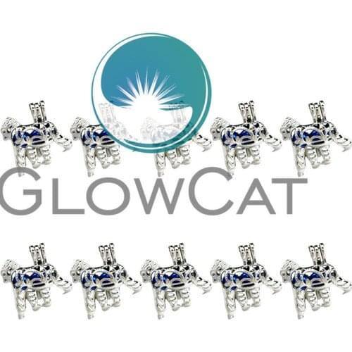 10x K575 Gorilla Locket Pendant Essential Oil Making Diffuser Aromatherapy Stone Beads Pearl Cage Jewelry Wholesale