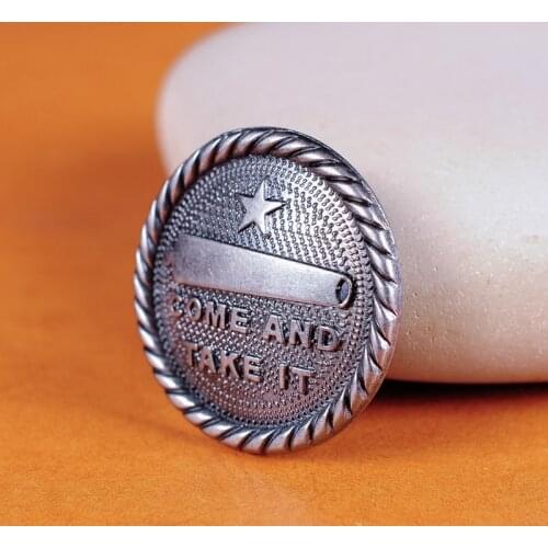 10X Come and Take It Texas Cannon Star Gonzalez Flag Retro Silver Craft Conchos