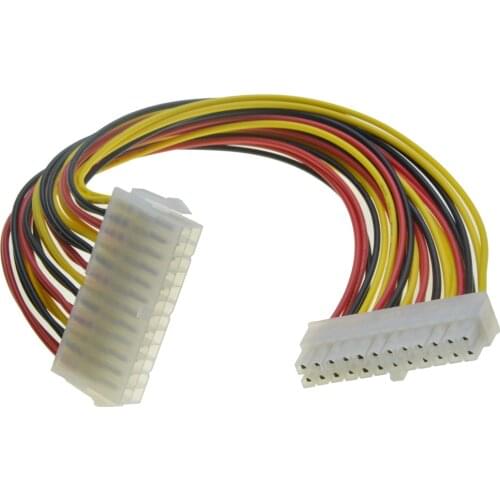 24Pin ATX Power Supply Extension Cable 24 Pin Male to Female Power Port Cable 20 +4 Pin Desktop Internal PSU Power cable