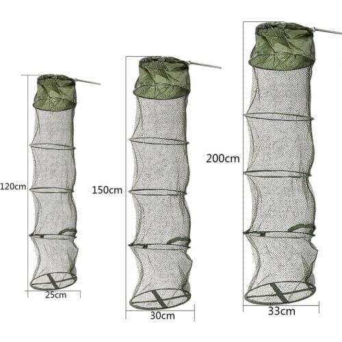 5 Layers Collapsible Fish Shrimp Minnow Fishing Bait Trap Dip Net Cage