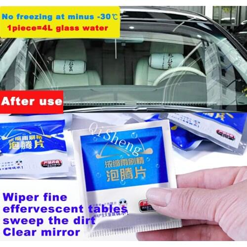 500PCS Auto Solid Cleaner Car Windshield Wiper Glass Washer Compact Effervescent Tablets Window Repair Car Accessories
