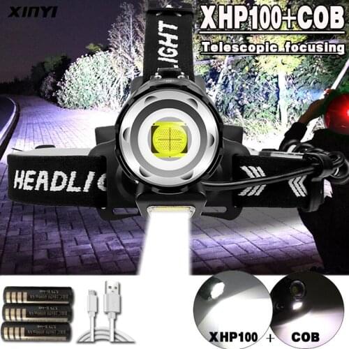 800000LM XHP100 Powerful Led Headlight 18650 XHP90 Led Headlamp Rechargeable Head Flashlight Head Lamp Torch Light Fishing Lamp