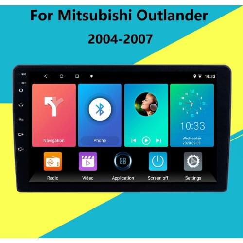 9 inch Android 8.1 2 Din Car Multimedia Stereo Navigation GPS Player For Mitsubishi Outlander 2004-2007 Head Unit with Frame