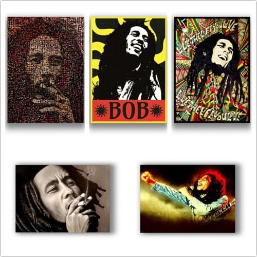 Bob Marley White Coated Paper Prints High Definition Clear Image Home Decoration Livingroom Bedroom Bar