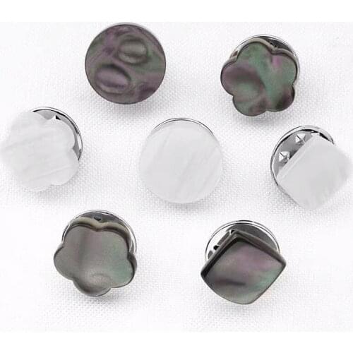 5Pcs Fashion Button Brooches for Women Shirt Collar Pins Anti-Exposure Buckle Neckline Fastener Clothes Decoration Accessory