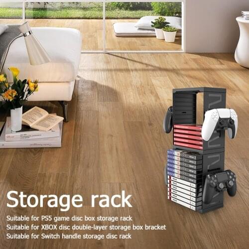 24 Game Disc Storage Tower Holder Gamepad Controller Stand Bracket Organizer Lightweight Game Playing Element