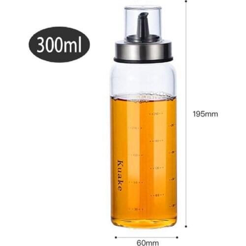 Olive Oil Dispenser Bottle 300ml Glass Oil Bottle Cruets No Drip, Oil Container for Vegetable Olive Oil