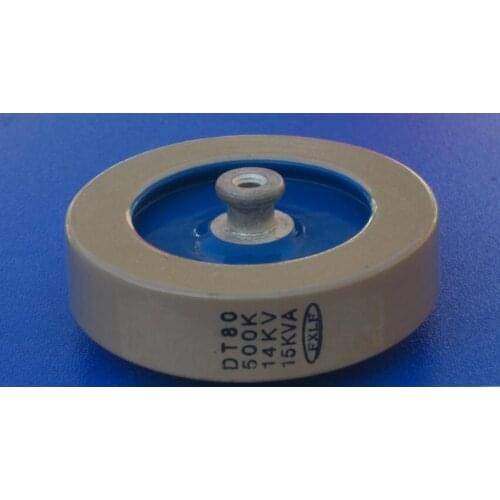 DT80 500K 14KV 15KVA 500P 500PF high frequency machine high frequency high voltage ceramic ceramic dielectric capacitor