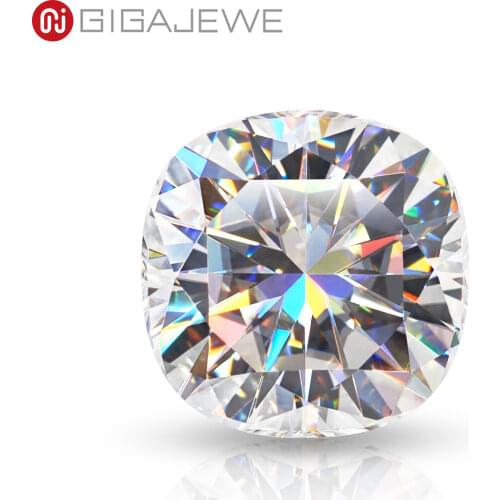 GIGAJEWE Hand-Cutting Cushion White TOP D VVS1 Moissanite Premium Gems Loose Diamond Test Passed Gemstone For Jewelry Making
