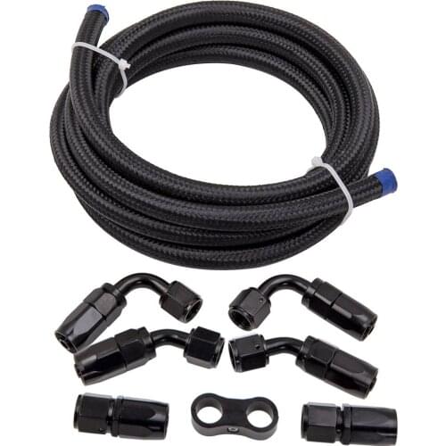 3M 6AN 3/8 Braided Oil/Gas/Fuel Hose Line End Fitting Hose Separator Clamps Kit