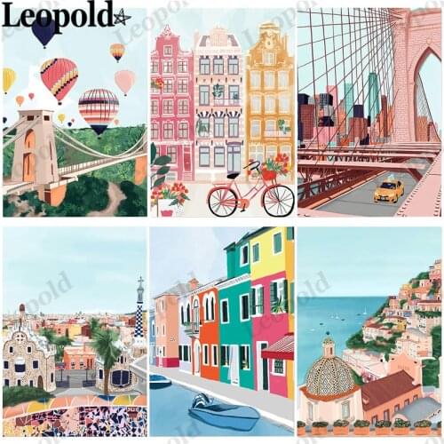 Cartoon City Landscape Metal Poster Anime London Paris Tokyo Plaque Bar Club Wall Home Decoration 20X30 Cm