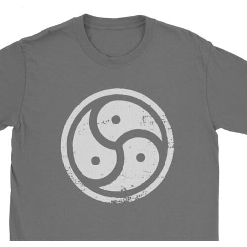 BDSM Triskelion T Shirts Men Cotton Male Tshirts Dominant Submissive Slave Play Submission Master Sexy Sub Tee Fitness