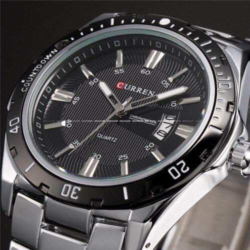 Curren Brand Luxury Full Stainless Steel Analog Date Mens Quartz Watch Waterproof Watches Men Watch relogio masculino 8110