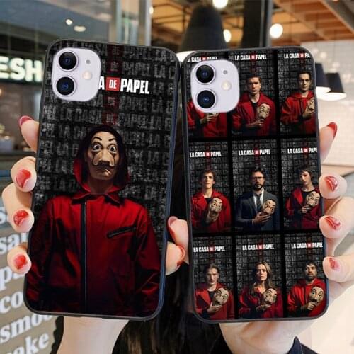 La Casa De Papel Phone Case For iPhones 12 mini 11 Pro Max 6 6s 7 8 Plus XR Xs SE 2020 Soft TPU Black Cover