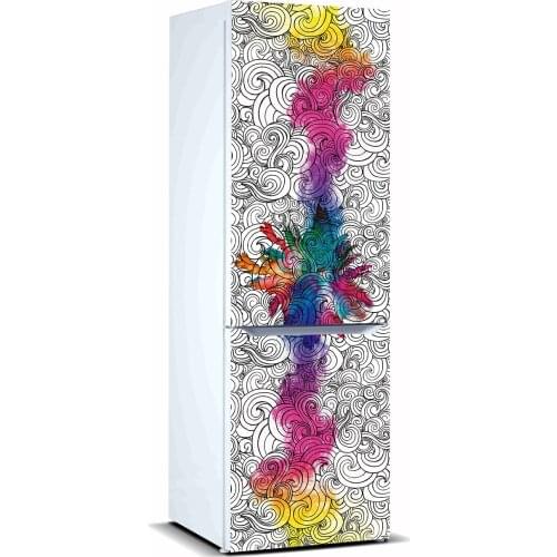 DIY Fridge Sticker Art Painting Hot Refrigerator Dishwasher Door Cover Home Decoration Kitchen Accessories Vinyl Wall Stickers