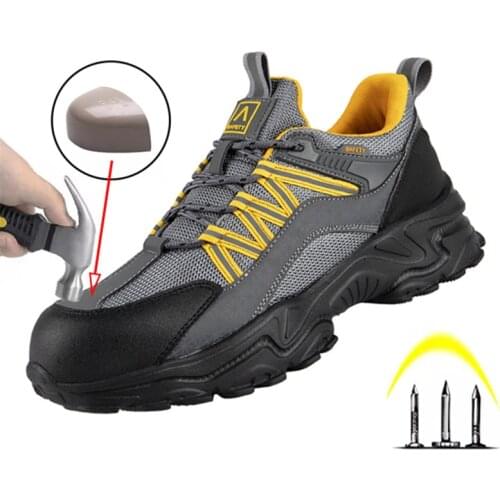 Indestructible Ryder Mens Safety Work Boots Air Cushion Anti-Puncture Non-Slip Sneakers Lightweight And Breathable